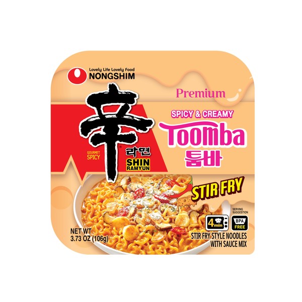 Nongshim Shin Ramyun Toomba Square Bowl, Spicy & Creamy Stir