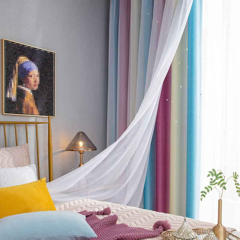 Star Curtains Stars Blackout Curtains for Kids Girls Bedroom Living