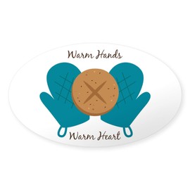 CafePress Warm Hands Sticker Sticker (Oval 50 pk)