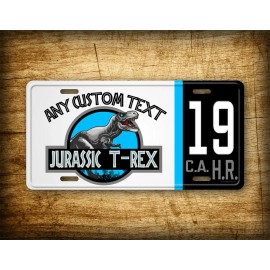 SignsAndTagsOnline.com Custom Jurassic T-Rex License Plate Dinosaur Park Jeep Wrangler Sahara Auto Tag