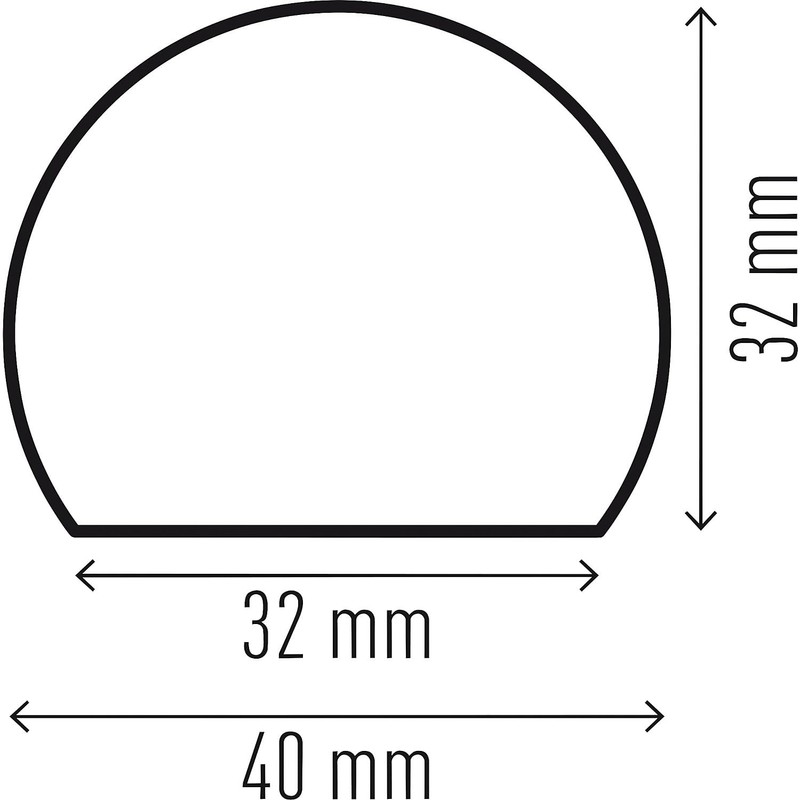DURABLE Surface Protection Profile Type S32R 1 m Profile W