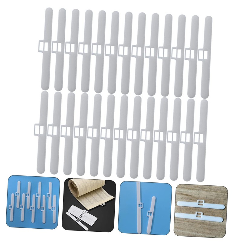 30Pcs Vertical Blind Top Hangers Double Hole Holders for 127Mm