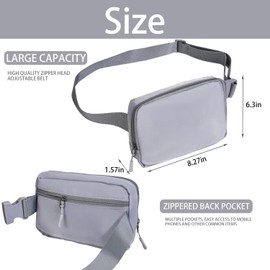 Belt bag Fanny pack crossbody bags for women Everywhere belt bag (Grey)