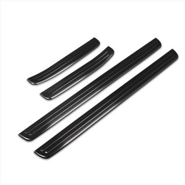 Beautost for Toyota Camry 2024 2025 2026 Outside Door Sill Scuff Plate Guard Cover Trim Stainless Steel (Black)