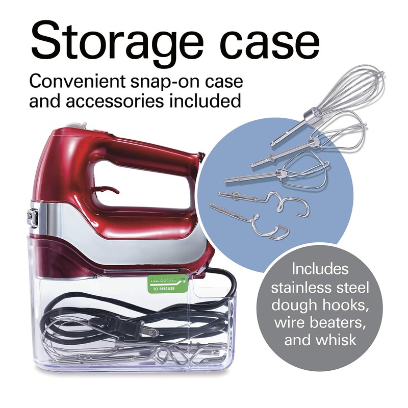 Hamilton Beach Professional 5-Speed Electric Hand Mixer with Snap-On Storage