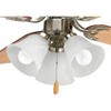 Progress Lighting AirPro Collection Three-Light Ceiling Fan Light, Brushed Nickel