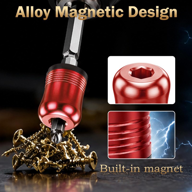 3Pcs Screwdriver Head Magnetic Ring Threaded, High Hardness Alloy Screw