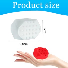 DHWEKU Jaw Exerciser for Women and Men, Jaw Exerciser and Beautiful Jaw Line (Red, White) Pack of 2