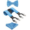 Corbata G, tirantes y pajarita, bolsillo cuadrado/juego de 3 piezas,