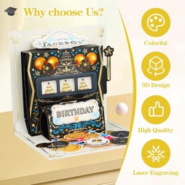 DISJOURNEY Geburtstagskarte Frau Mann - 3D Pop Up Karte Geburtstag mit Umschlag Happy Birthday karte für Frauen Männer Mütter Vater Freunde Chef Kreative Lustig Geburtstagskarten Geschenk-Karte