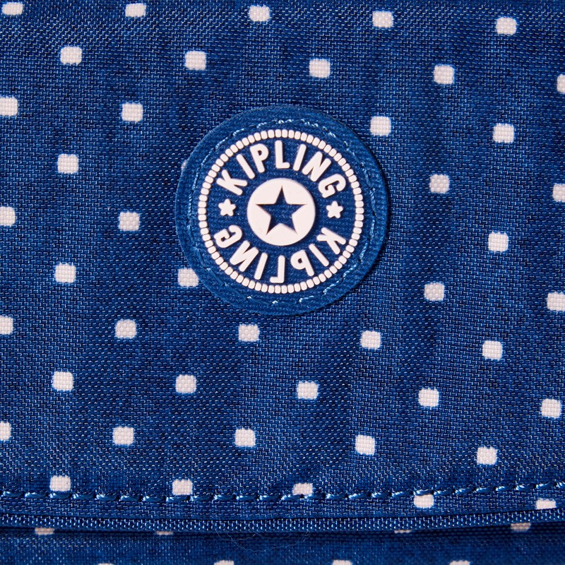 Kipling Wallets MONEY LAND Soft Dot Blue