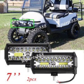 uspart- 2x 7" Led Light Bar Upper Bumper Lamps Fit Club Car Golf Cart Polaris Can-am ATV