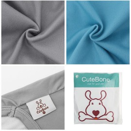 CuteBone Dog Shirts 2-Pack Soft Pet Clothes Breathable Summer Vest for Small Puppy and Stretchy Cat Apparel 2BX20M-D