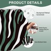 deFouliao Green Shower Curtain Modern Abstract Green Black White Striped