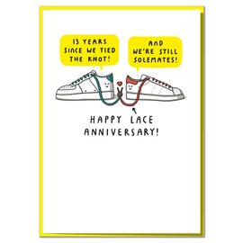 13 Years Since We Tied The Knot! Cute 13th Anniversary Card