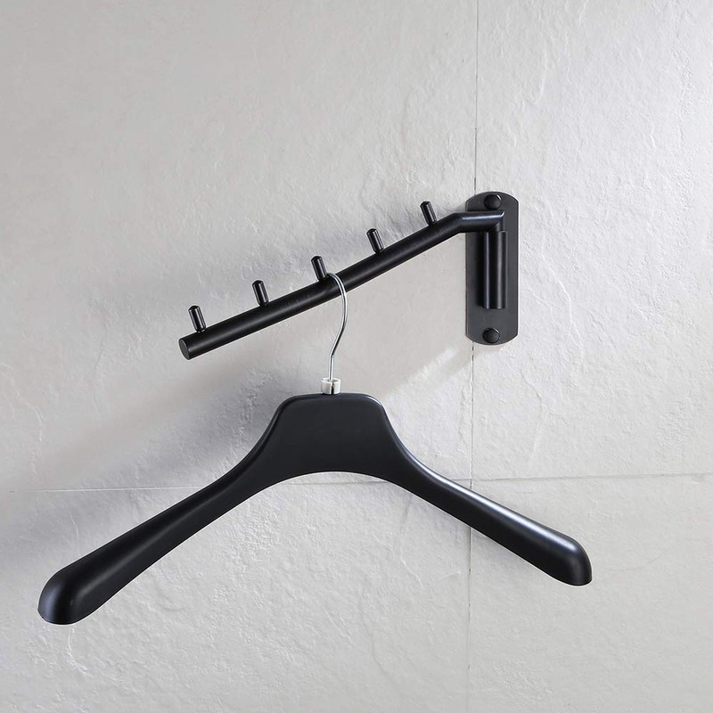 JQK Folding Clothes Hanger Rack, Stainless Steel Swing Arm Hook