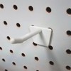 2" Plastic Economy Peg Hooks For Slatwall and Pegboard, Off-White