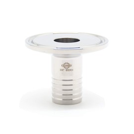 QiiMii SS304 1.5" Tri Clamp to 3/4" Hose Barbed Adapter Sanitary Hose Pipe Fitting (3/4 Inch Barb Hose)