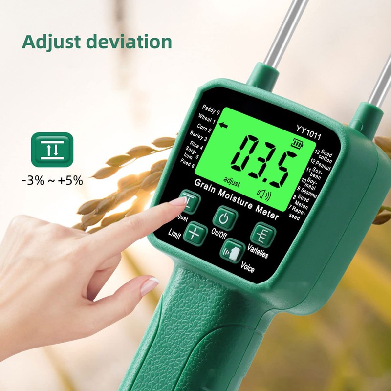 Hay Tester, Meters, Voice Broadcast Auto Shutdown Digital Hay Tester