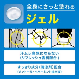 Men's Biore Z Smooth Comfortable Gel, Soap Scent, 3.0 fl oz (90 ml), Just Apply to Thighs, Chest and Neck, Sweat Peta 0, 3.5 fl oz (90 ml) (x 1)