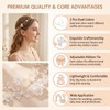 2 Pcs White Flowers Pearls Bridal Headband for Wedding