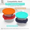 Sophico 4 Cup Round Silicone Storage Cover Lids Replacement for