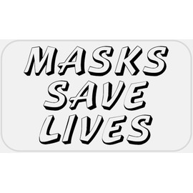 Masks Save Lives - 50 Stickers Pack 2.25 x 1.25 inches - PSA Slogan