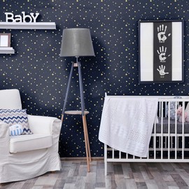 Walls By Me Peel and Stick Yellow Star Children Removable Wallpaper 2224-2ft x 8.5ft (61x260cm)