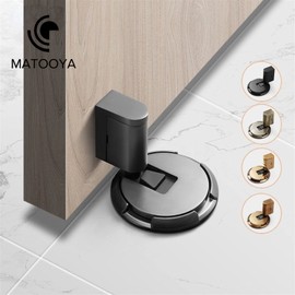 AHLOKI Non-Punch Door Stop Black Automatic Floor Floor Door Stopper Grey Furniture Fittings Gold Stopper for Door Windproof Door Stops 1Pcs (Color : Bright Chromium, Size : 1 Piece)