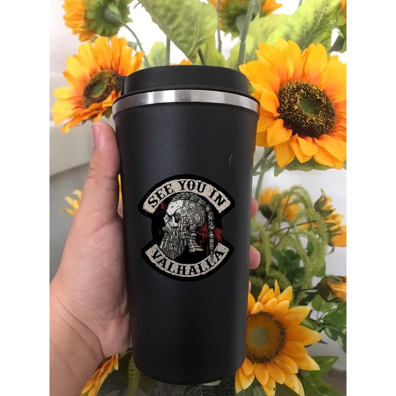 (Pack of 3) See You in Valhalla Skull Viking Sticker