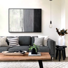 CGC Lighting Indoor Ceiling Adjustable Pendant and Matching Ceiling Rose Light Fitting E27 (Black)