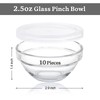 3" Glass Prep Bowls with Lids, 2.5oz Small Clear Ramekins