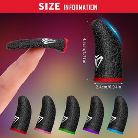 WLLHYF Pack of 10 Gaming Finger Sleeves Elastane Fibres Mobile Game Touchscreen Finger Sleeve Comfortable Breathable Anti-Sweat Finger Gloves Thumb Sleeves Finger Cover Finger Cots Gaming Accessories
