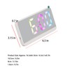 White Digital Alarm Clock with LED Mirror Screen Fashion Electronic