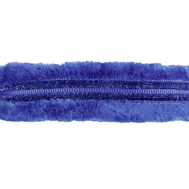 HKM Nylon Head Collar Glitter With Polar Fleece Lining Black