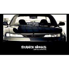 STANCE WORKS 23" Windshield Window Banner Vinyl Decal Sunshade JDM Graphic Sticker