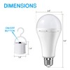 20 Pack HOLDWILL Rechargeable Emergency LED Bulb, Multi-Function Battery Backup