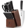 BRODARK Kitchen Knife Set, Ultra Sharp 15 Pcs Knife Set
