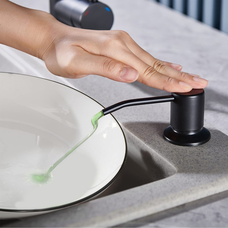 Soap Dispenser for Kitchen Sink Matte Black, Lotion Dispenser for