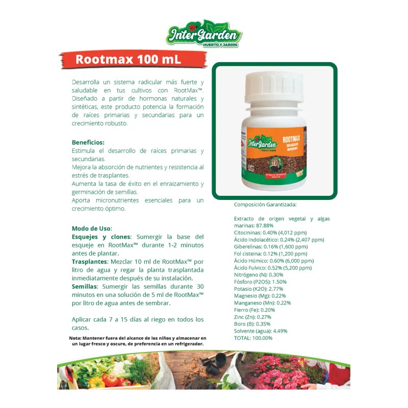Enraizador Líquido Rootmax 100 Ml Clones Esquejes