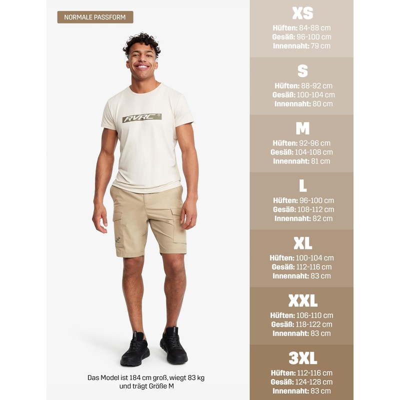RevolutionRace Adventure Men's Cargo Stretch Shorts, khaki