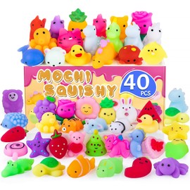VISCOO VISCOO Squishy Toys Squishies, 40 Pack Mochi Squishy Party Favors for Kids, Squishies for Kids Fidget Toys Stress Reliever,Treasure Box Toys for Classroom Prizes,Easter Basket Stuffers Egg Fillers