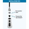 Stainless Faucet Head Replacement with 15 Adapters Compatible with Moen/Delta/Kohler