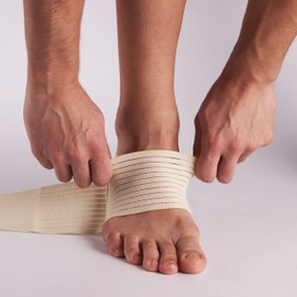 LP Support 634 Knöchelbandage - elastischer Gurt, Größe:Universalgröße, Farbe:natur