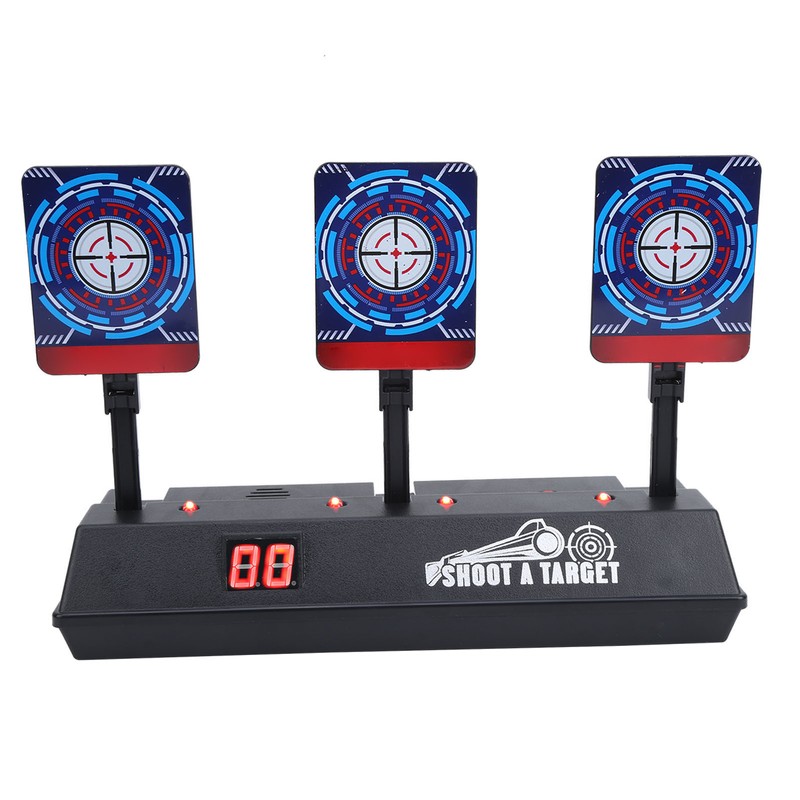 Electronic Shooting Target Auto Reset Scoring Target Sound Light Outdoor