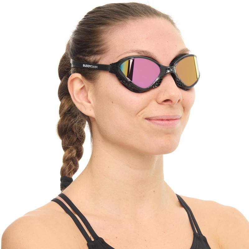 BUDDYSWIM Swimming Goggles OzeanX, Antifog with Panoramic XVISION Lenses. Protection