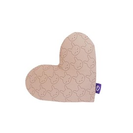 Träumeland GmbH Cuddly Cushion Heart, Cuddly Rabbit, Beige, 38 x 30 x 12 cm