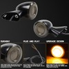 FACAILAHA Smoked Switchback Front LED Turn Signals Light Motorcycle Running