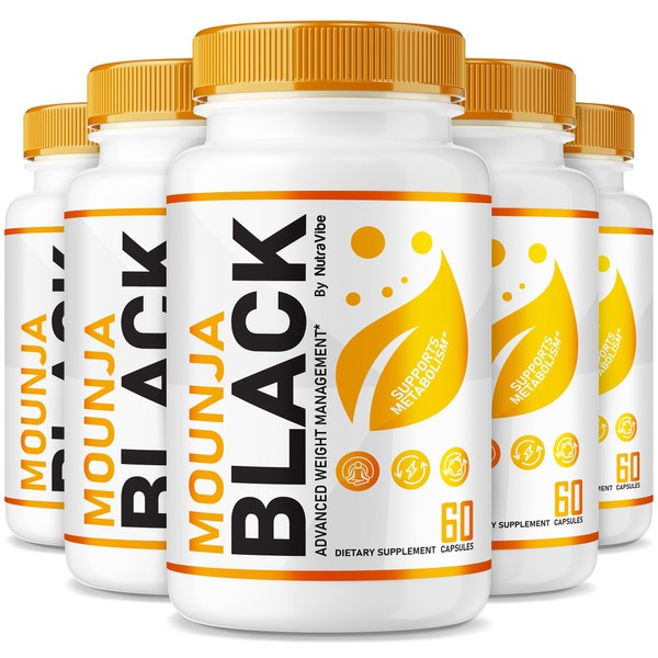 (5 Pack) Mounja Black – Official MounjaBlack Formula with Premium