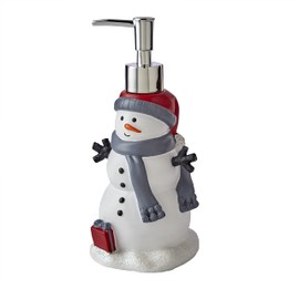 SKL Home Whistler Snowman Soap Dispenser, Dove Gray